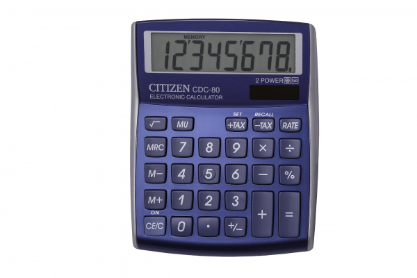 Solar/Battery Operation Citizen Table Calculator cdc-80 SI 